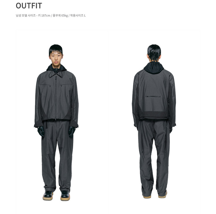 M 새제품) 미즈노 X 인사일런스 우븐 자켓 바람막이 차콜 95~100--4