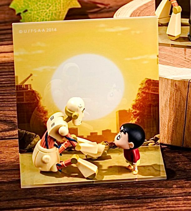 짱구 로봇아빠 피규어 아크릴 디오라마 짱구는못말려--3