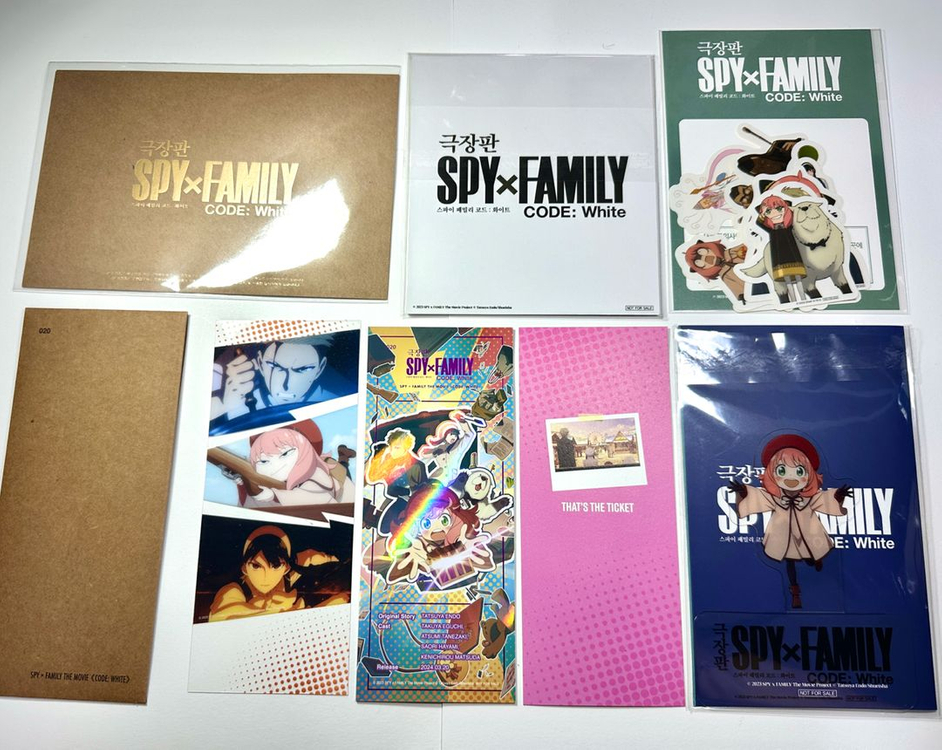 스파이패밀리 색지 TTT 티켓 스탠드 무비씰 굿즈 특전--1