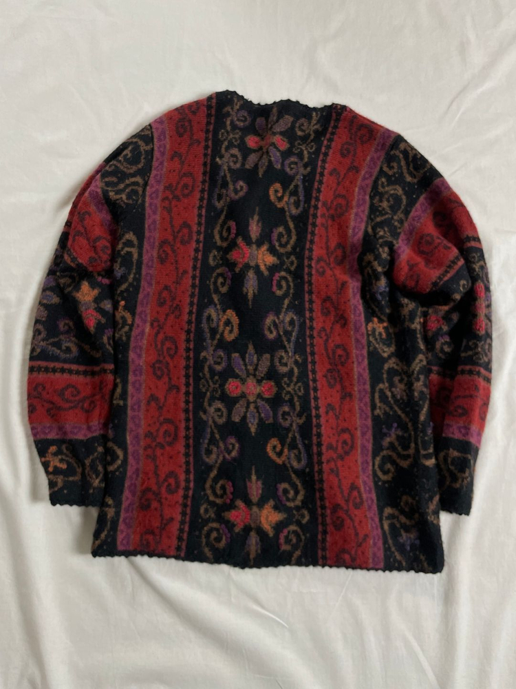 Peruvian Link 빈티지 플라워 패턴 가디건 M--1