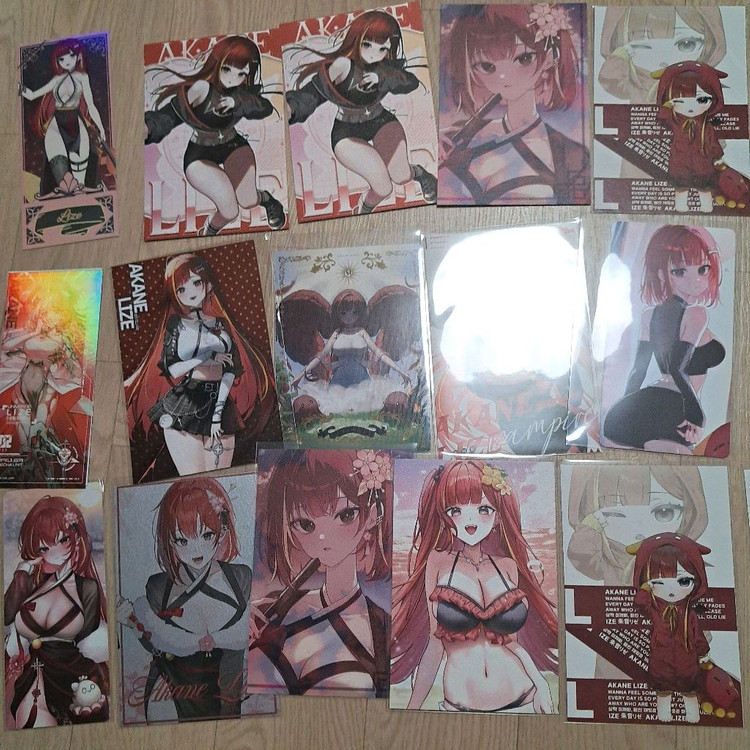 리제 155개 포카 키링 캔뱃지 엽서 스티커 등 일괄 스텔라이브--1