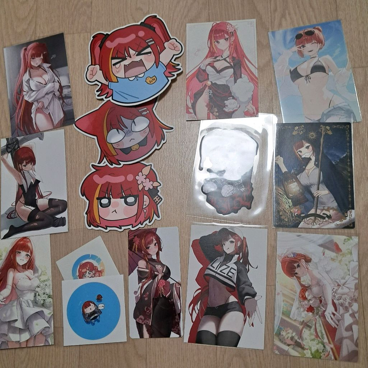 리제 155개 포카 키링 캔뱃지 엽서 스티커 등 일괄 스텔라이브--2