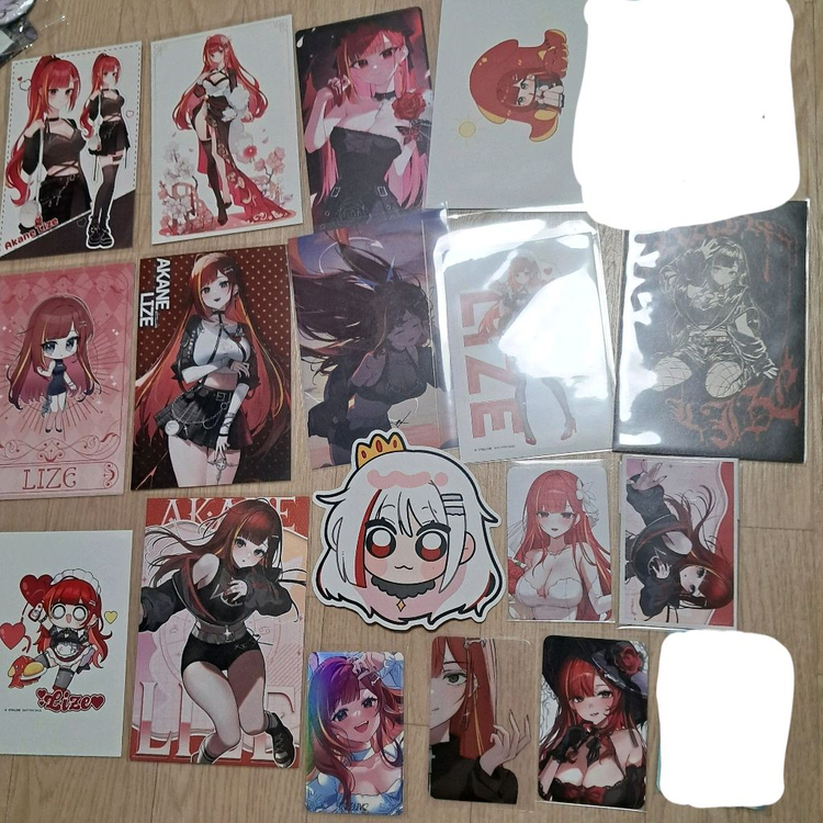 리제 155개 포카 키링 캔뱃지 엽서 스티커 등 일괄 스텔라이브--3