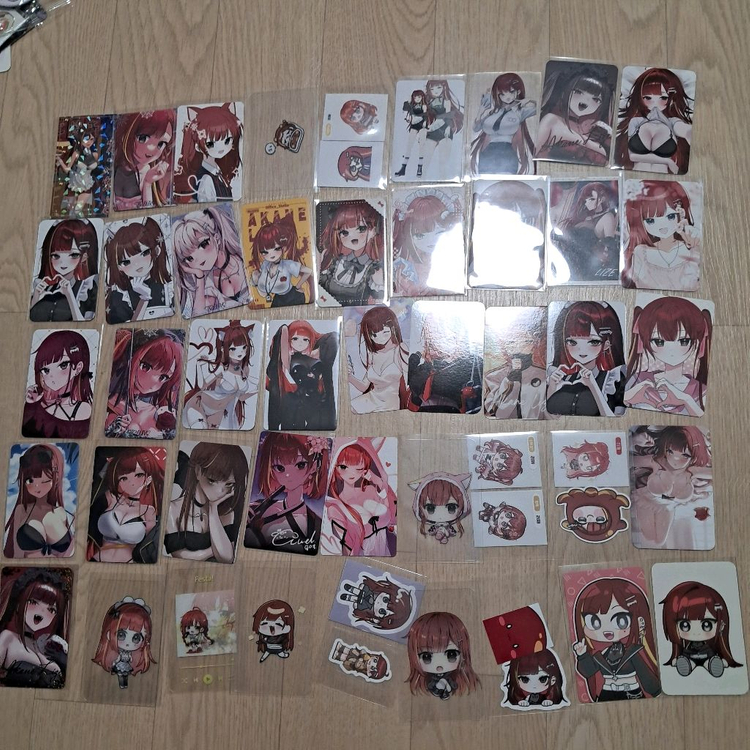 리제 155개 포카 키링 캔뱃지 엽서 스티커 등 일괄 스텔라이브--4