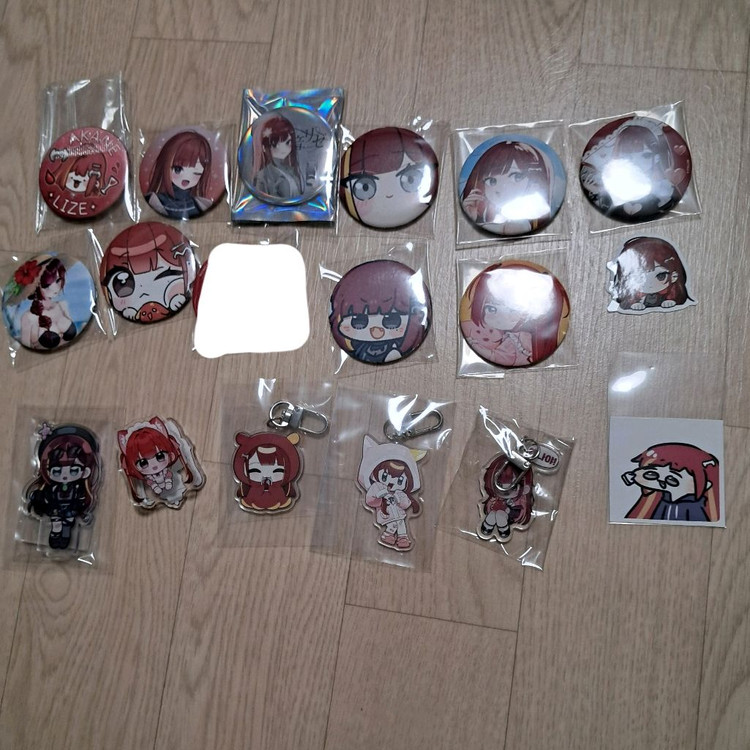 리제 155개 포카 키링 캔뱃지 엽서 스티커 등 일괄 스텔라이브--5