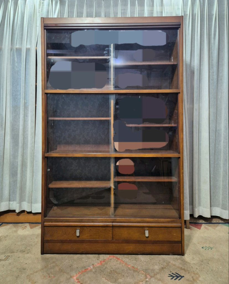 GERMANY 빈티지 수납 책장/진열장--4