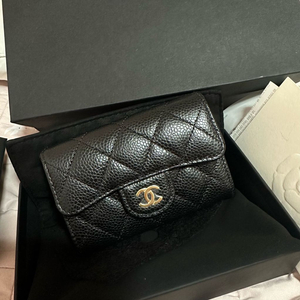 샤넬 카드지갑 클똑 금장 새상품