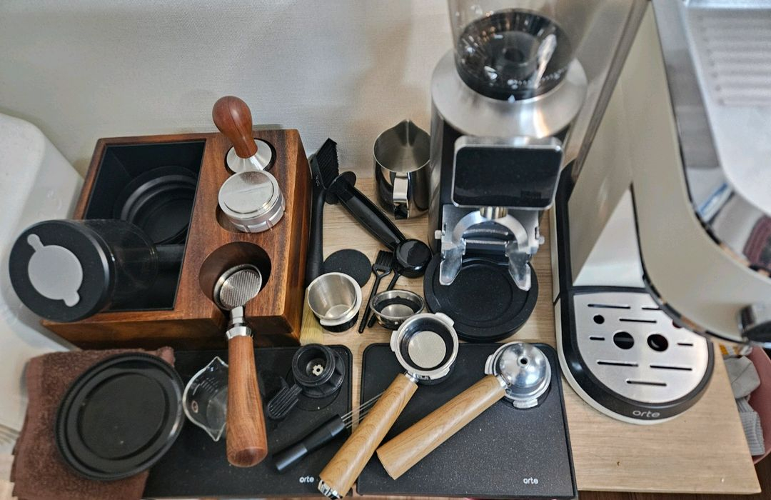 오르테 커피머신OCK-351A.전동 그라인더V2 외 일체의 도구--0