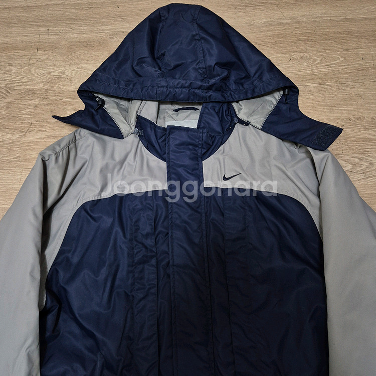 나이키 빅스우시 배색 후드 돕바 롱패딩 점퍼 M(95)--1