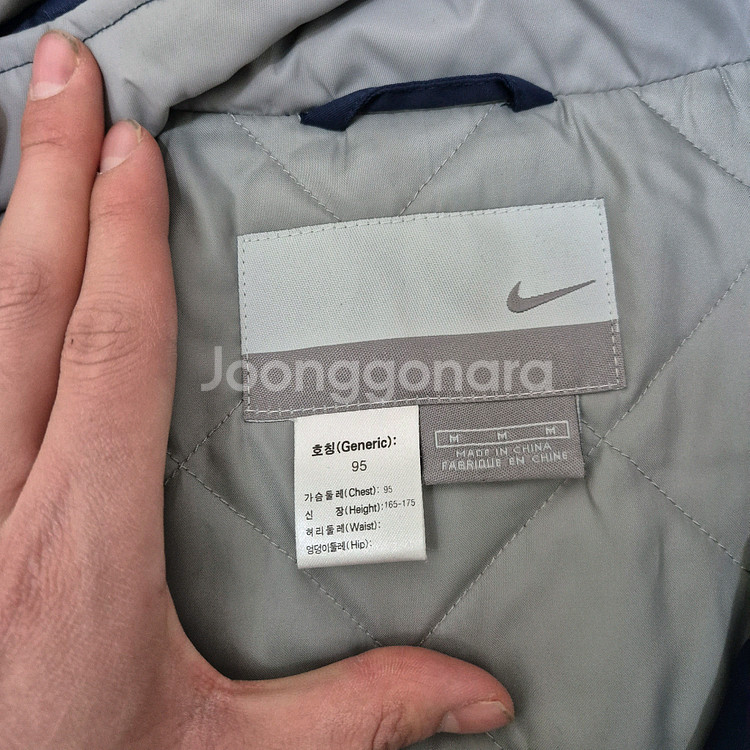 나이키 빅스우시 배색 후드 돕바 롱패딩 점퍼 M(95)--7