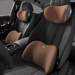 차량용 목 쿠션 헤드레스트 허리 쿠션 1세트