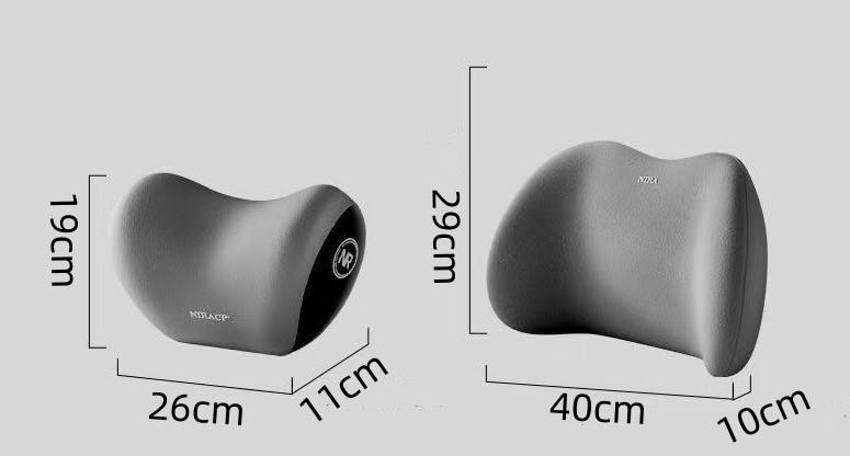 차량용 목 쿠션 헤드레스트 허리 쿠션 1세트--1