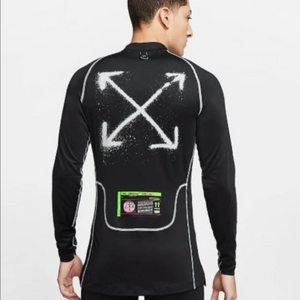 나이키 x 오프화이트 롱슬리브 러닝 탑 블랙