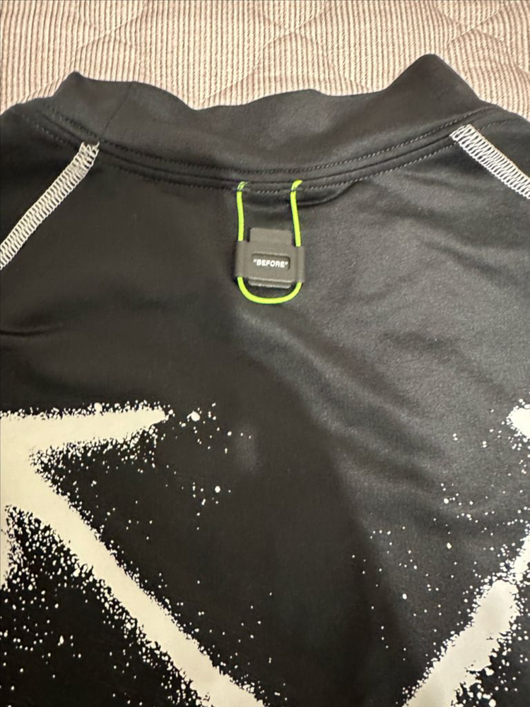 나이키 x 오프화이트 롱슬리브 러닝 탑 블랙--4