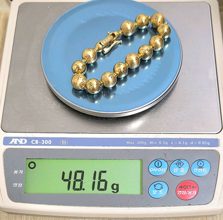 18k팔찌,염주팔찌,할로우팔찌,남성팔찌--2