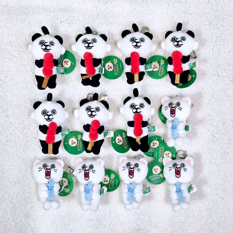 물고기 고양이 뿡빵이 탕후루 판다 빵빵이 인형 키링 가방고리--2