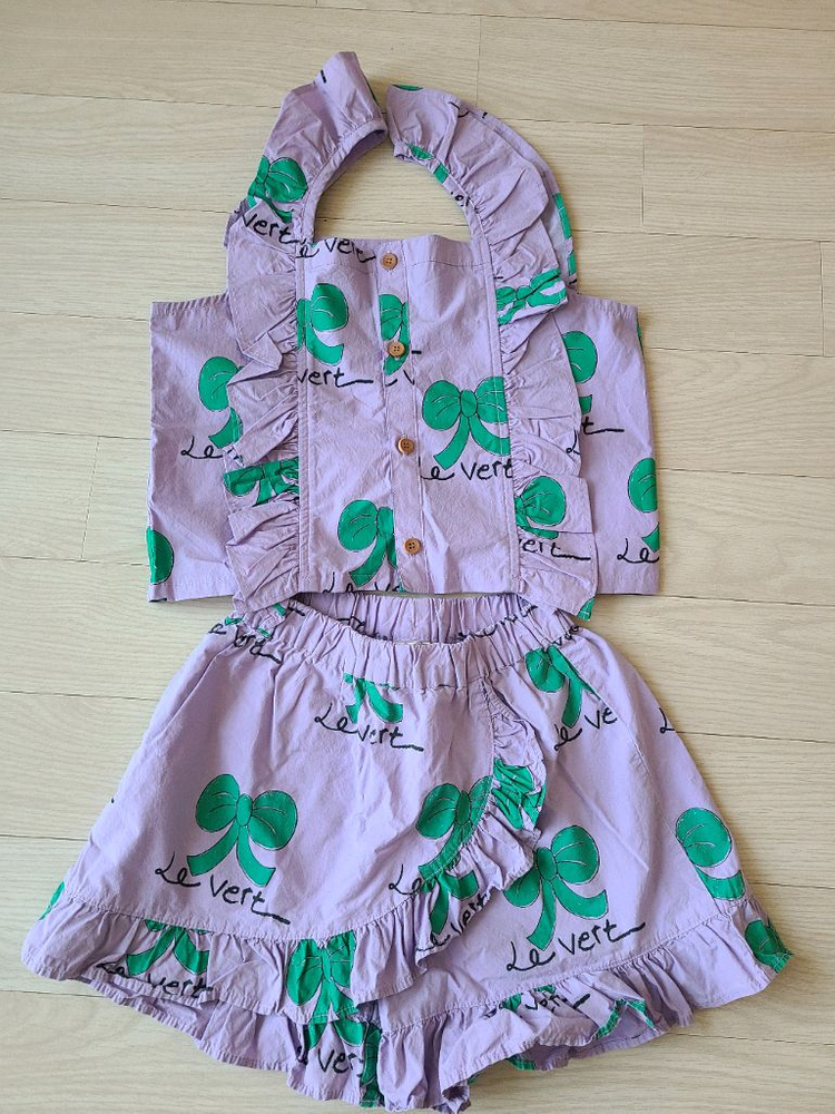 리미떼두두 퍼플 리본 러플 셋트 XL--7