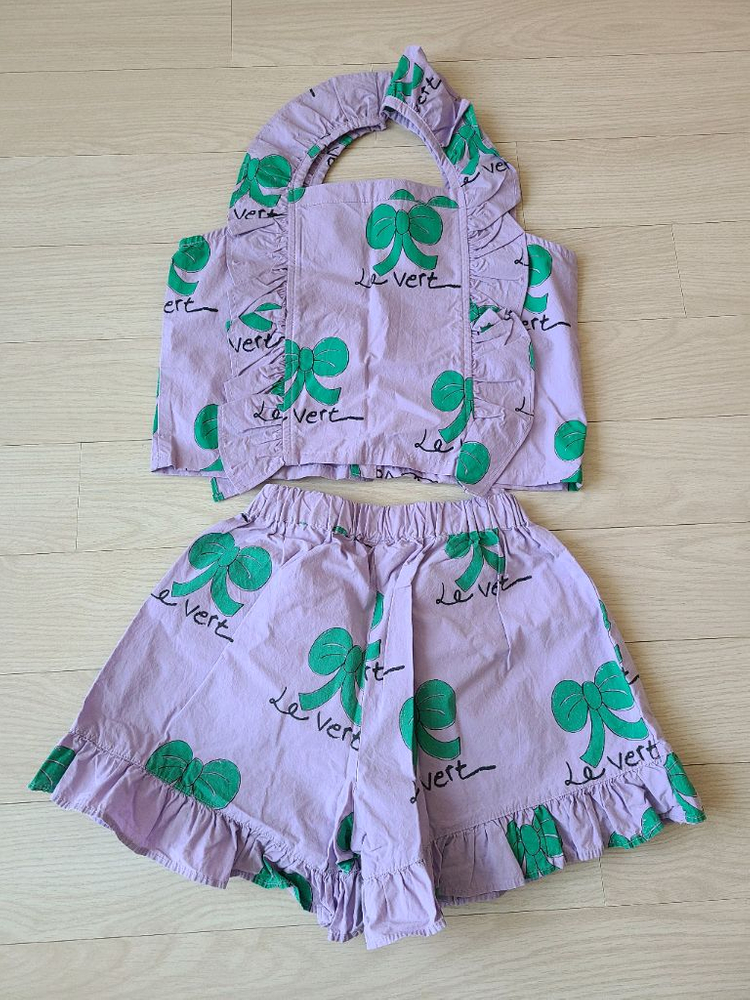 리미떼두두 퍼플 리본 러플 셋트 XL--8