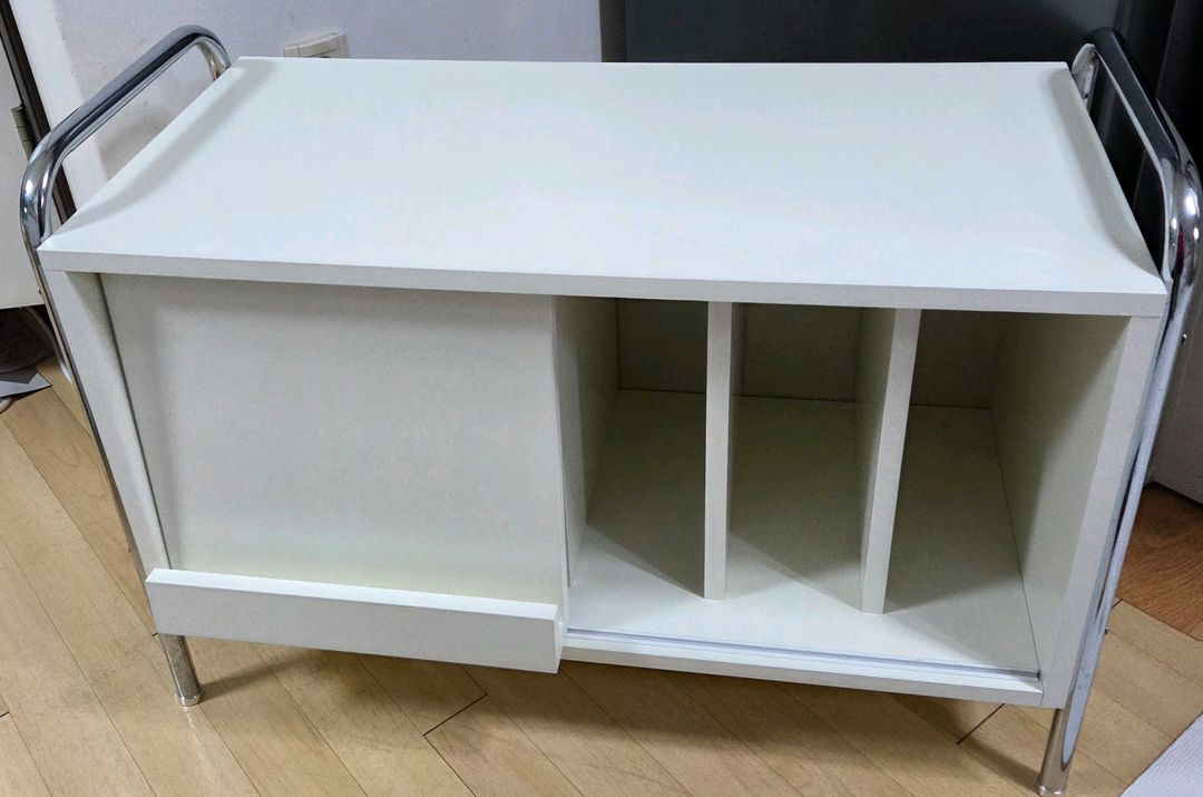 인테리어 미드센츄리 매거진랙800 수납선반(연베이지)--5