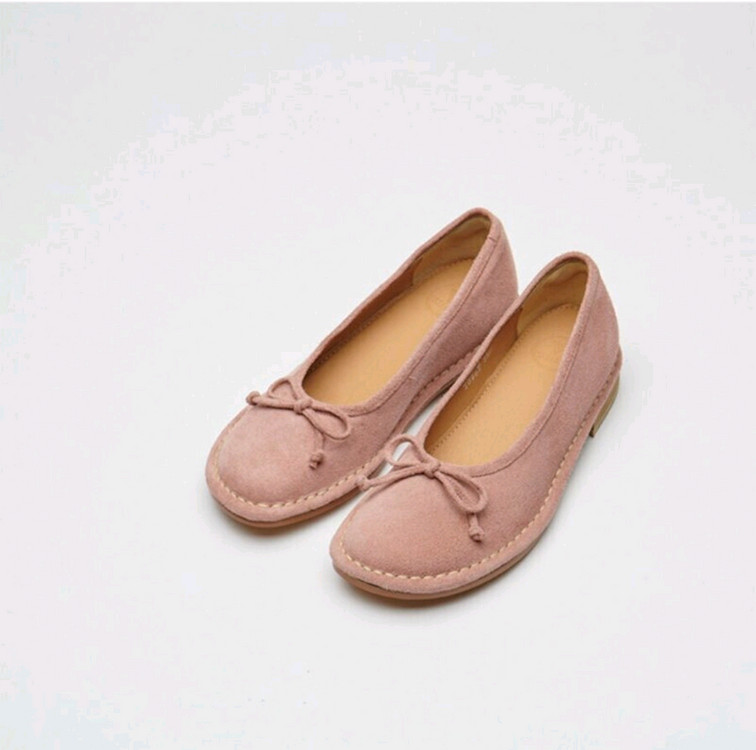 새상품)베티아노 양가죽 스웨이드 플랫슈즈 235 240--0