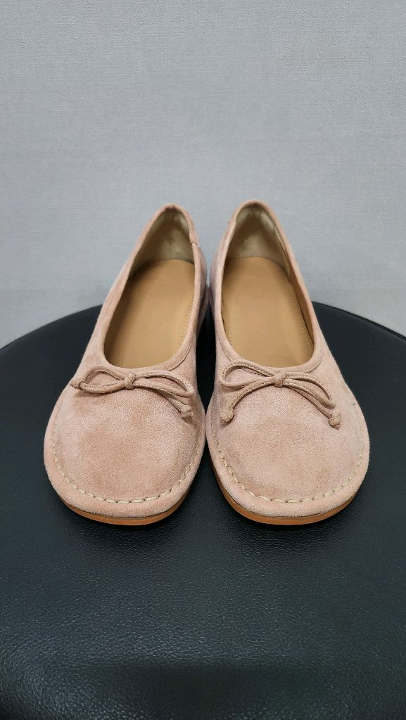 새상품)베티아노 양가죽 스웨이드 플랫슈즈 235 240--2