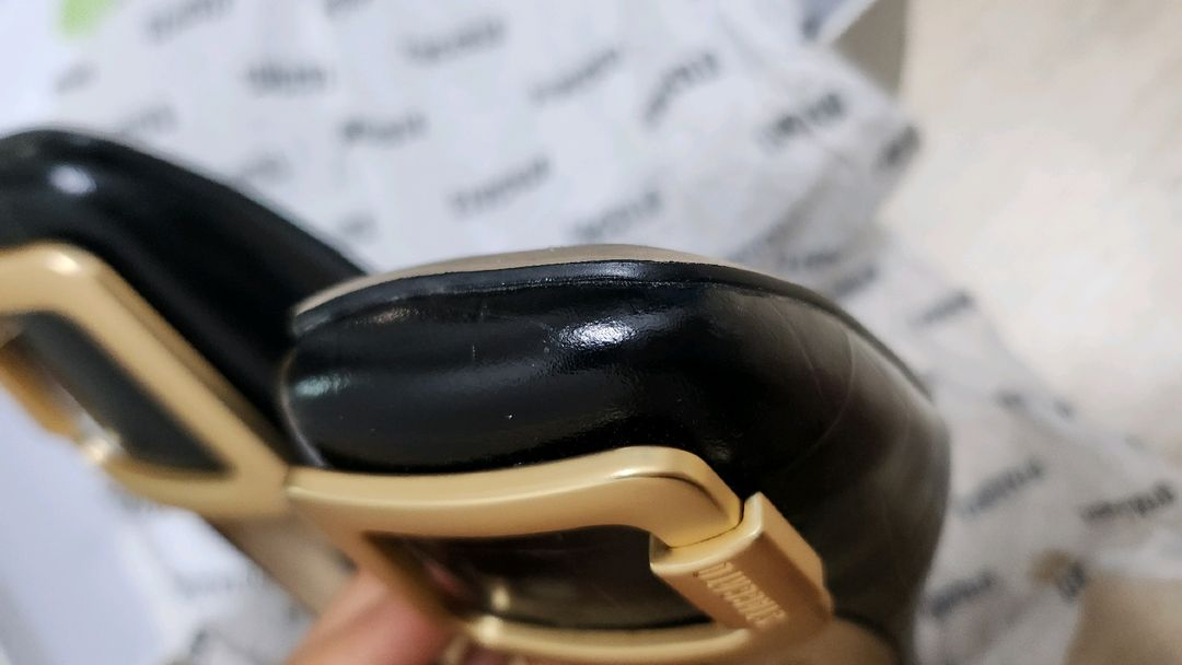 새상품급) 스타카토 STACCATO 금장 구두 펌프스--2