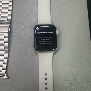 애플워치7+정품밴드 45mm 알루미늄 실버 셀룰러 판매합니다.