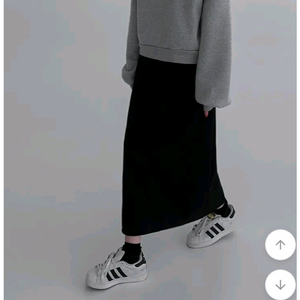 새상품) 벨벳기모 골덴 롱스커트 (겨울 코듀로이 블랙)