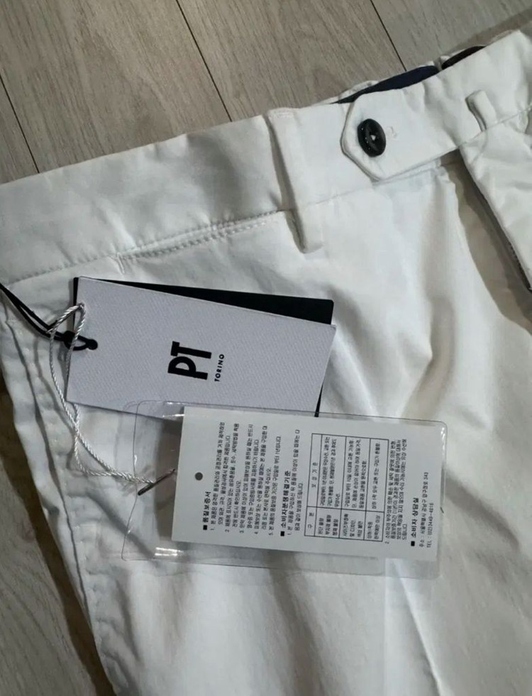 (새상품)PT torino 피티 토리노 화이트 치노팬츠(면 +엘라) 52 이미지