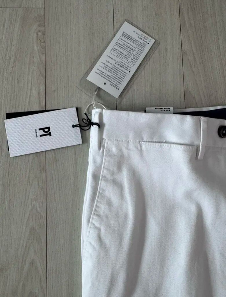 (새상품)PT TORINO 피티 토리노 화이트 치노팬츠(면,라이오셀,엘라)52 이미지