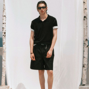 노이어 로우컷 폴로 니트 블랙 52