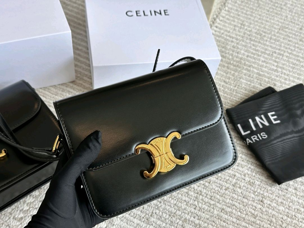 셀린-느 클래식 트리오페 숄더백--3