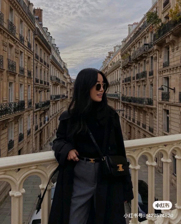 셀린-느 클래식 트리오페 숄더백--6