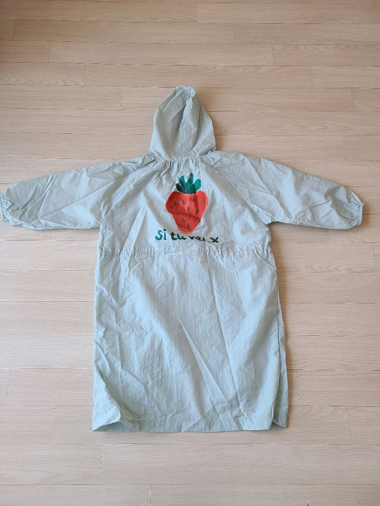 리미떼두두 XL 딸기 바람막이 롱점퍼 윈드브레이크--5