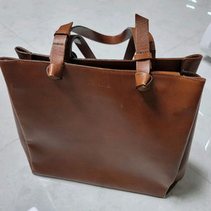 마시모두띠 브라운 통가죽 토트백 상태굿탄탄한 가죽의 숄더백 이미지