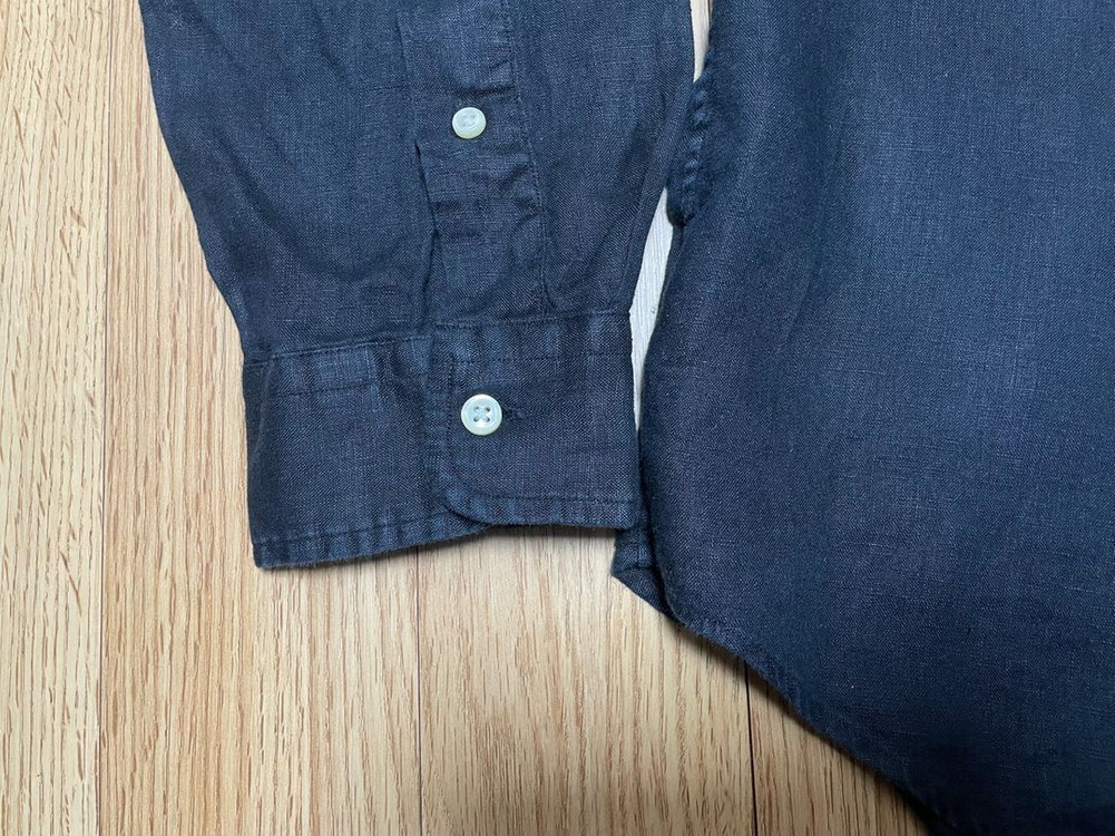 폴로 M 린넨 셔츠 블랙 매장판--3