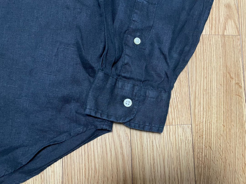 폴로 M 린넨 셔츠 블랙 매장판--4