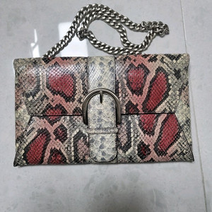 쿠론 뱀가죽패턴 가죽 숄더백 쌘언니가방