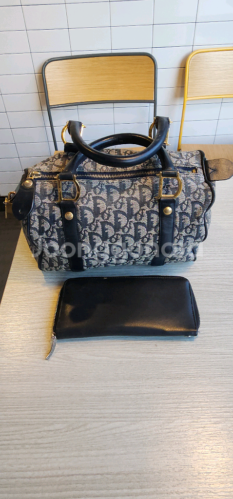 디올 오블리크 스몰 보스턴백 자물통 포함--7