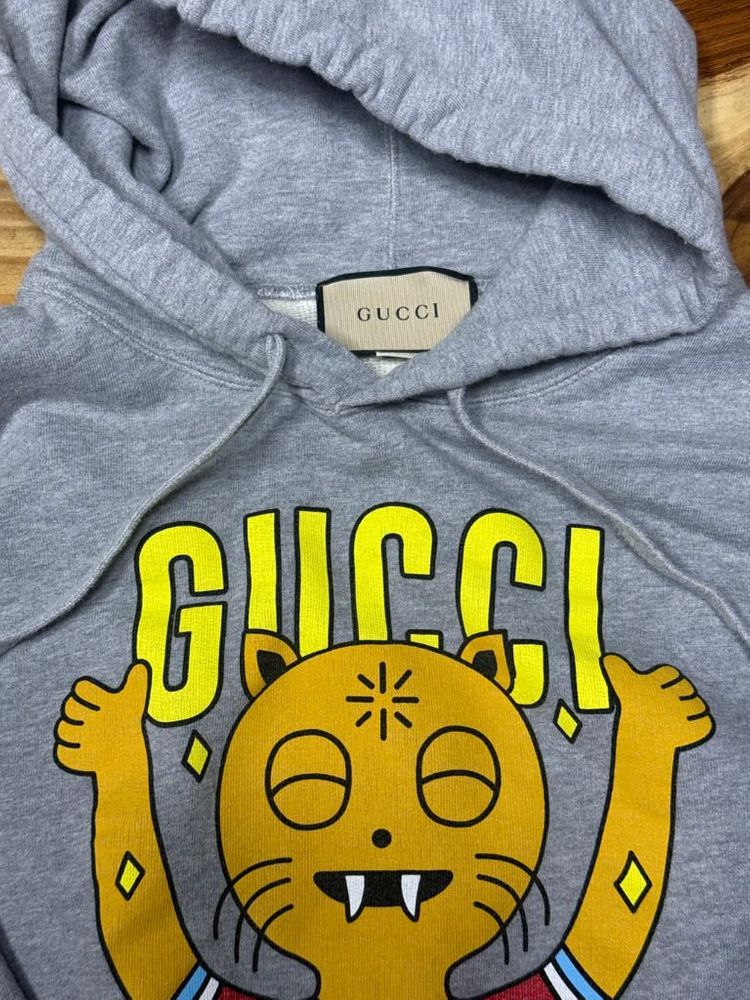 구찌 캣 프린트 후드티 이미지