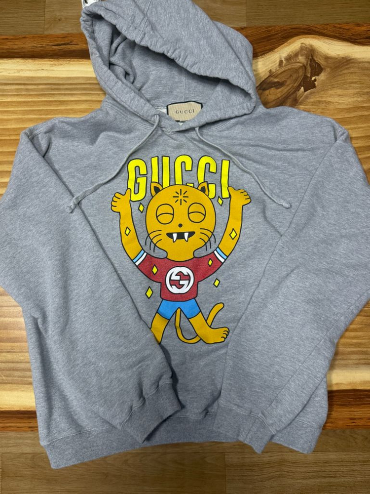 구찌 캣 프린트 후드티 이미지