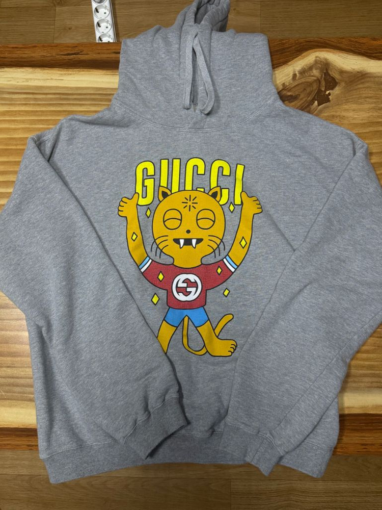 구찌 캣 프린트 후드티 이미지