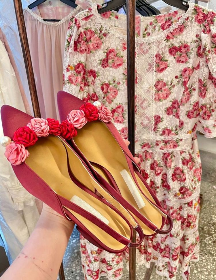 (새상품) 유앤진 로즈가든 슬링백 수제화 245 박스있--2