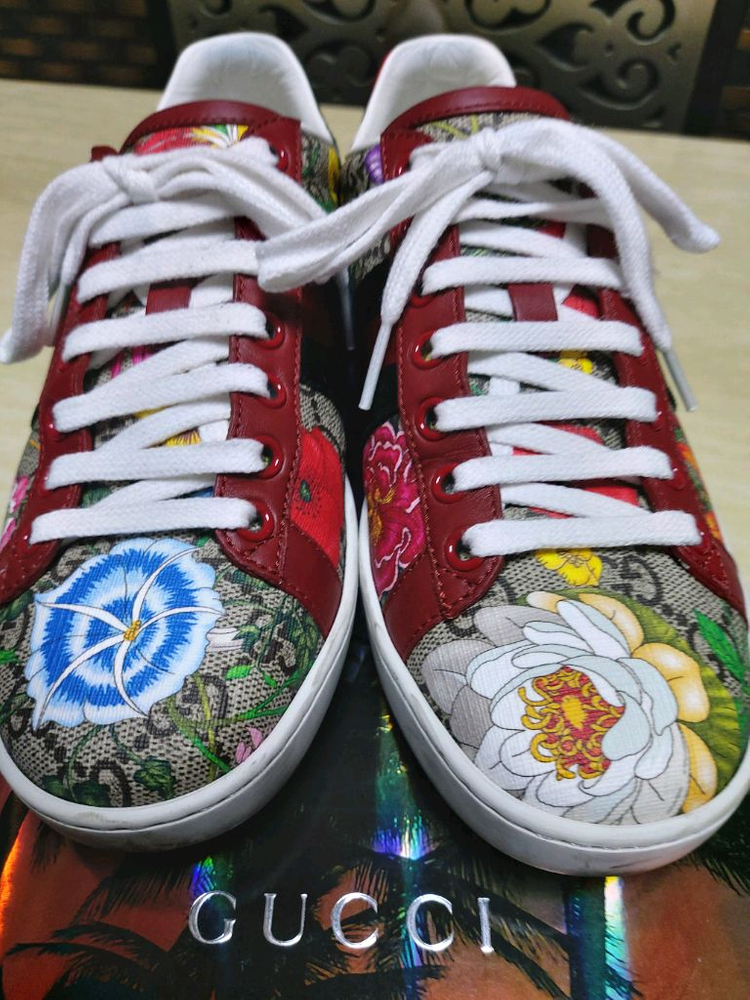 구찌 플로럴 스니커즈 (정품)--1
