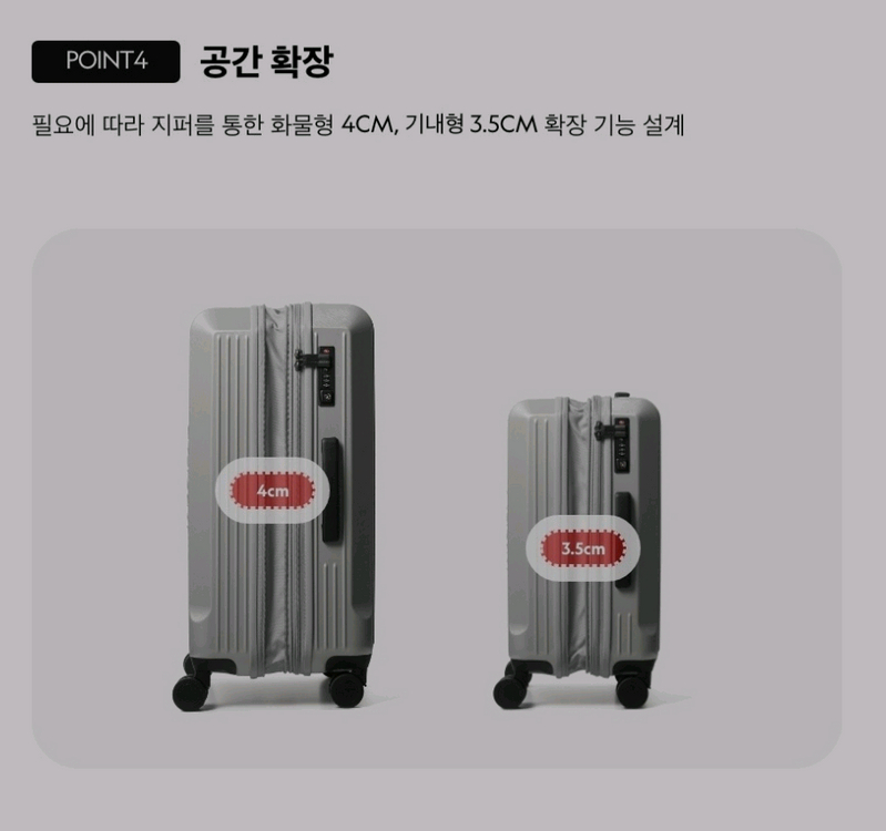 [확장형] 내셔널지오그래픽 캐리어 24인치 (티타늄) +항공커버--6