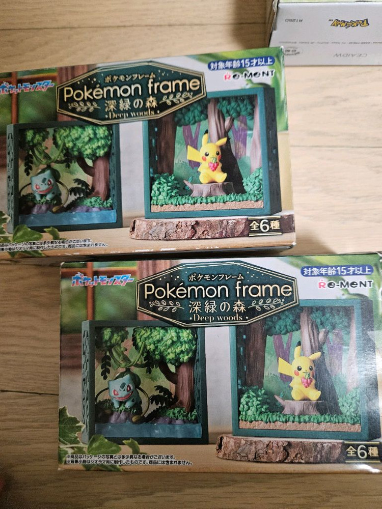 포켓몬 리멘트 녹음이 짙은 숲 프레임 모크나이퍼 손지브림 자마슈 미개봉 가샤폰 캡슐토이 가챠 나몰빼미 피규어--1