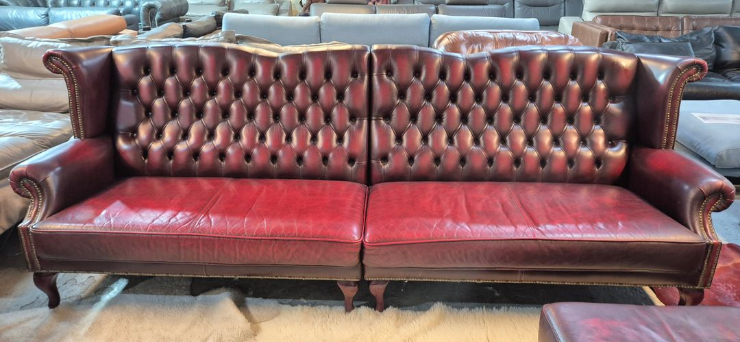 체스터필드 이태리 전체 천연가죽 4+1인소파--3