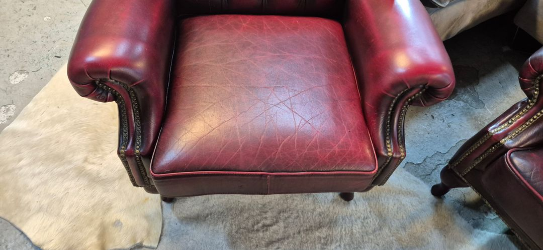 체스터필드 이태리 전체 천연가죽 4+1인소파--8