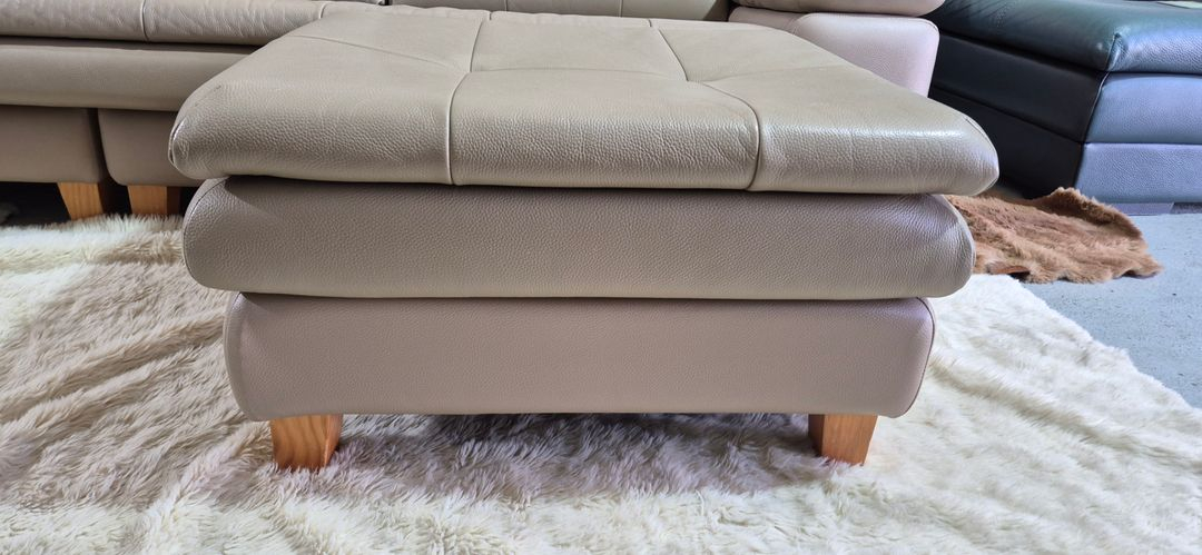 자코모 뉴힐링 슈렁큰 천연가죽 4인소파+스툴--9