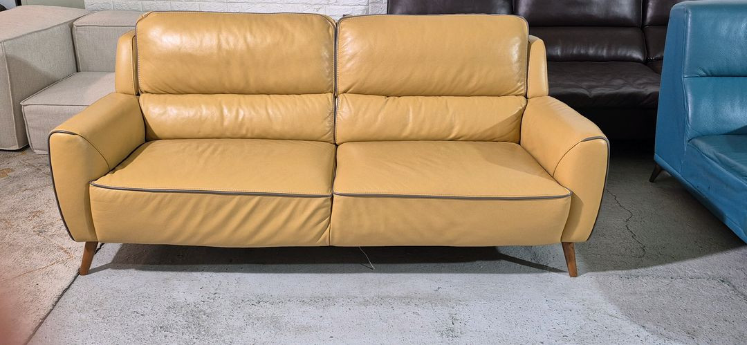 HTL 이태리 전체 천연가죽 3인 소파 서울경기(근거리)무료배송--1